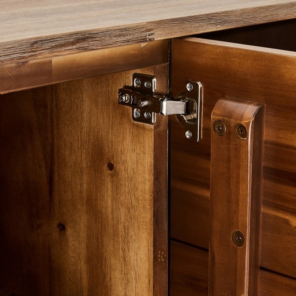 Comodă din lemn masiv Furnhouse Mallorca, maro-image-4