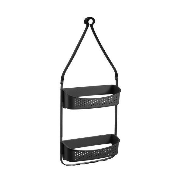 Raft pentru baie negru mat de agățat din plastic Vesper – douceur d'intérieur