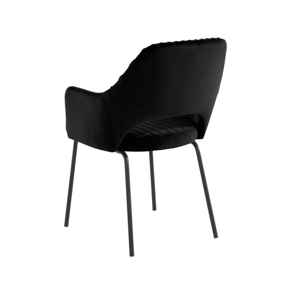 Scaune de dining negre 2 buc. din catifea Britney - Støraa-image-3