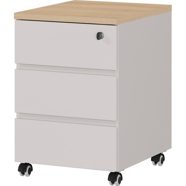 Dulap crem cu aspect mat cu încuietoare/pe roți 41x60x50 cm Lissabon – Germania