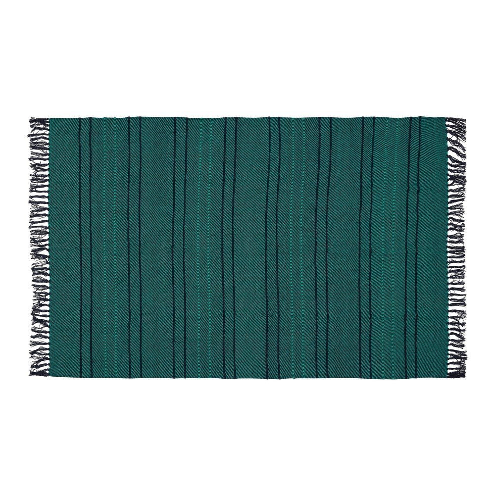 Pătură verde din bumbac 140x200 cm Tap – Hübsch