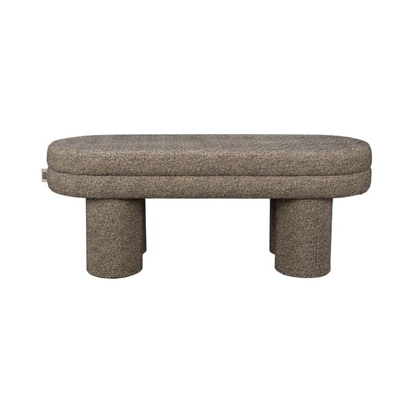 Bancă maro cu tapițerie din țesătură bouclé Fern – Dutchbone