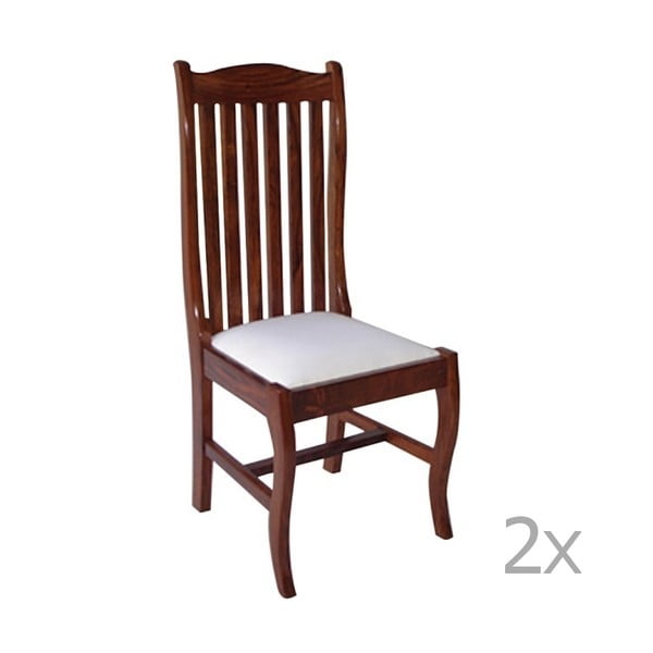 Set 2 scaune din lemn de palisandru Massive Home Lina