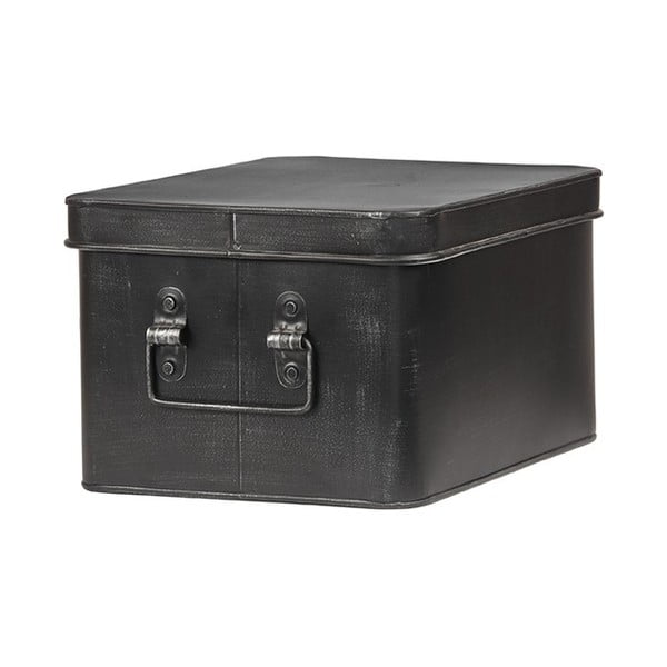 Cutie metalică pentru depozitare LABEL51 Media, lățime 27 cm, negru
