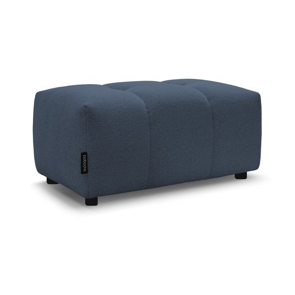 Taburet albastru cu tapițerie din chenille Roxelane – Bobochic Paris-image-3