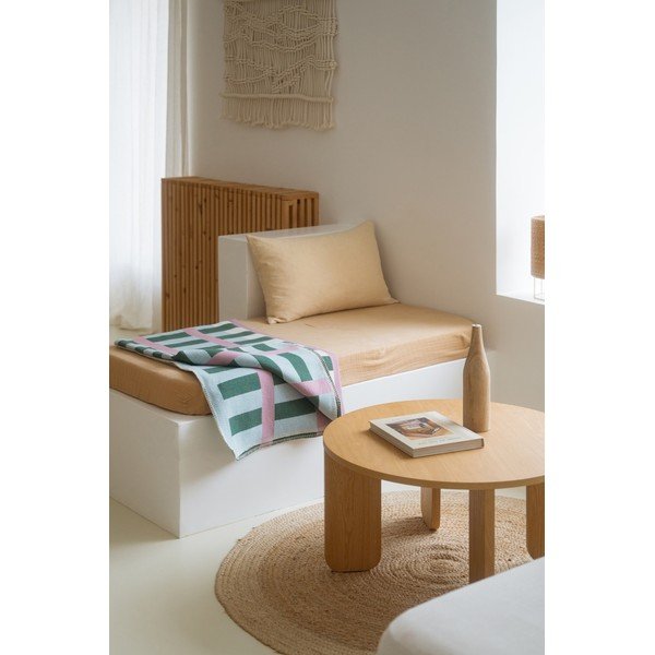 Pătură verde/roz 160x200 cm Onu – noo.ma-image-1