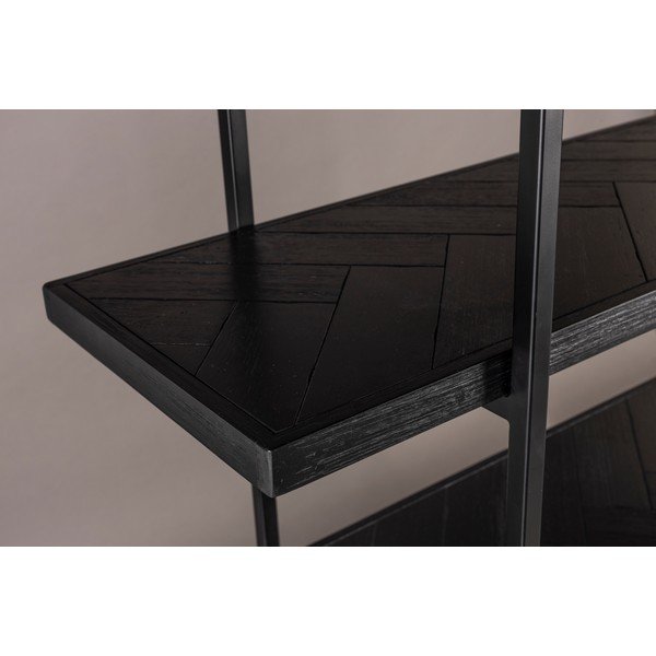 Bibliotecă cu aspect de lemn exotic neagră 140x146 cm Class - Dutchbone-image-4