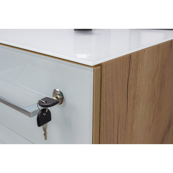 Dulap alb cu aspect de lemn de stejar 40x55 cm Monteria – Germania-image-1