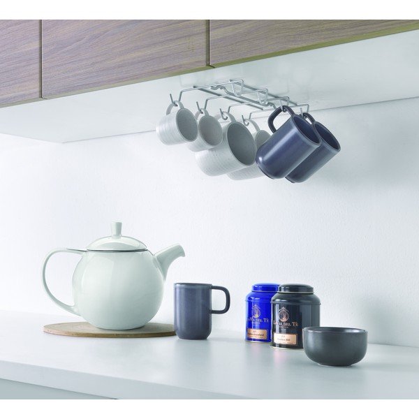 Suport de cești de montat pe perete din oțel Octo-Mug – Metaltex-image-1