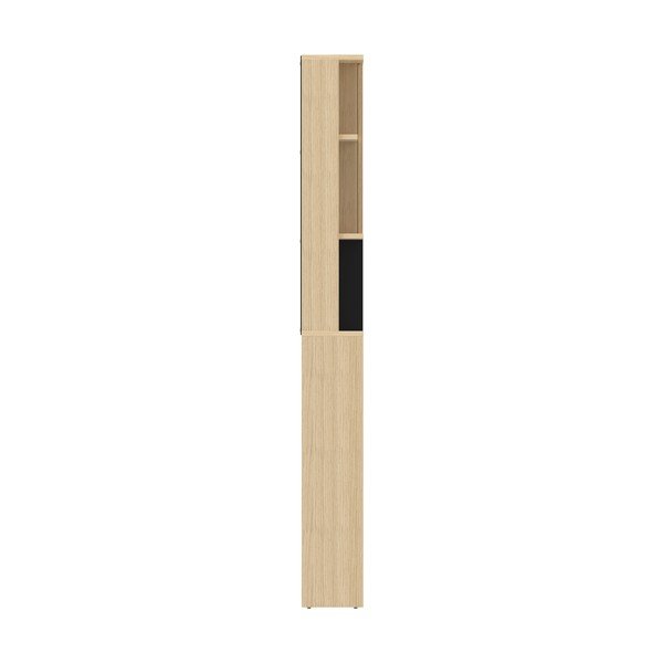 Dulap de baie negru înalt cu aspect de lemn de stejar 64x179 cm Kube - TemaHome -image-3