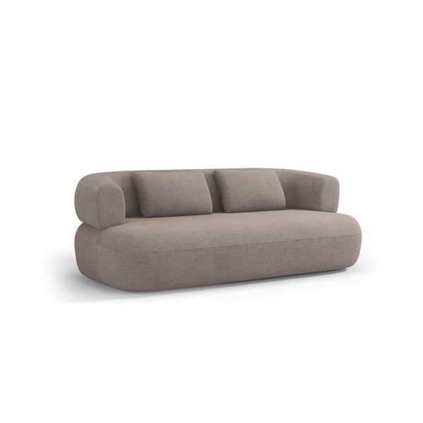 Canapea maro deschis cu tapițerie din țesătură bouclé 178 cm Jenny – Micadoni 