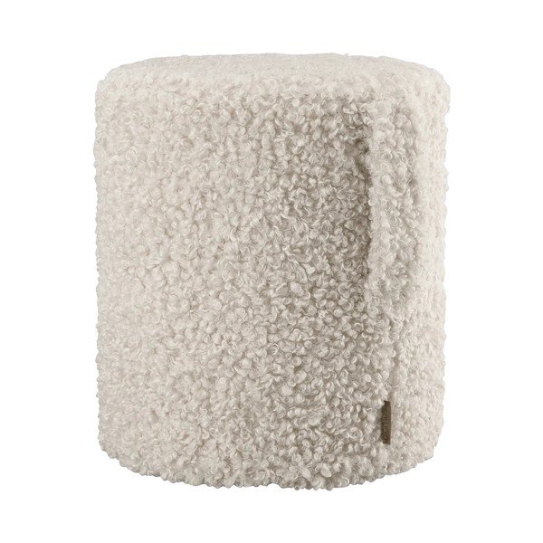 Taburet bej cu tapițerie din țesătură bouclé Teddy – Blomus