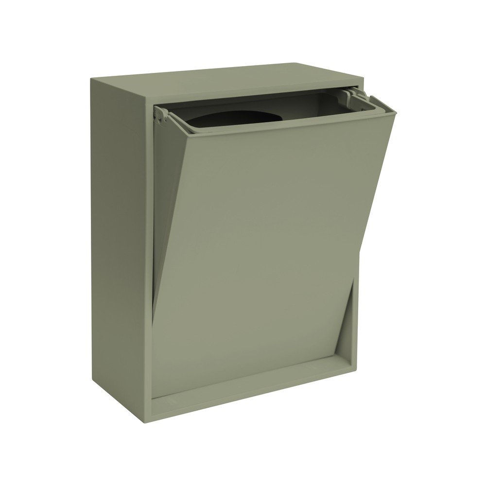 Coș de gunoi verde prăfuit pentru reciclare/de montat pe perete din plastic reciclat Recycling Box – ReCollector