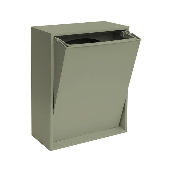 Coș de gunoi verde prăfuit pentru reciclare/de montat pe perete din plastic reciclat Recycling Box – ReCollector