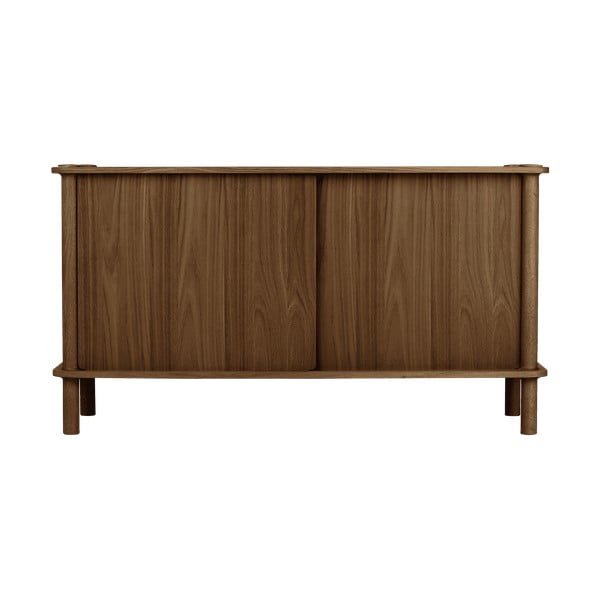 Comodă maro din lemn de stejar cu ușă glisantă 135x73,5x48 cm Italic – UMAGE