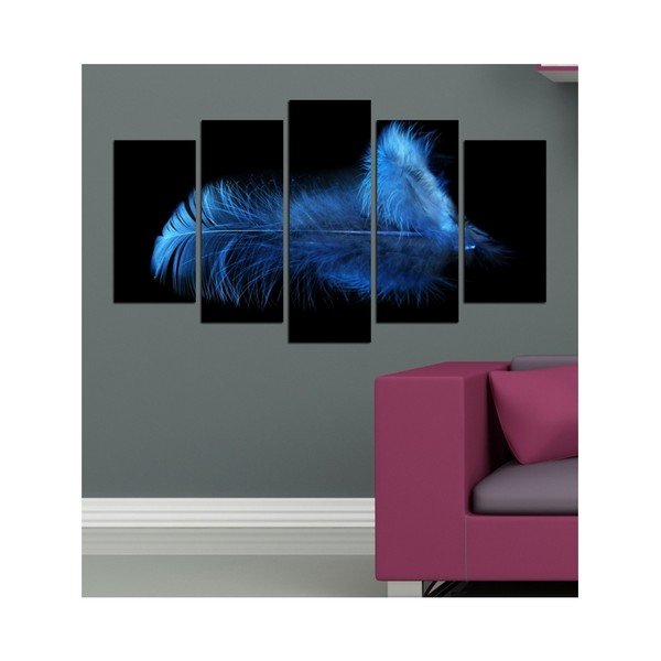 Tablou din mai multe piese 3D Art Deep Azul, 102 x 60 cm-image-1