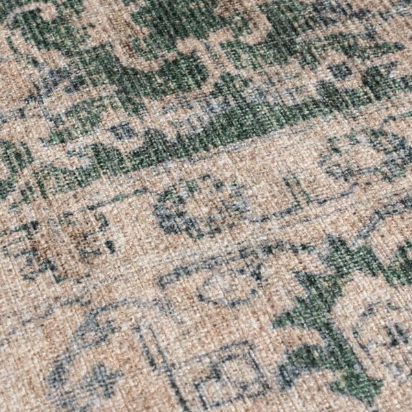 Covor verde lavabil 115x170 cm Beau Floral – Flair Rugs-image-3