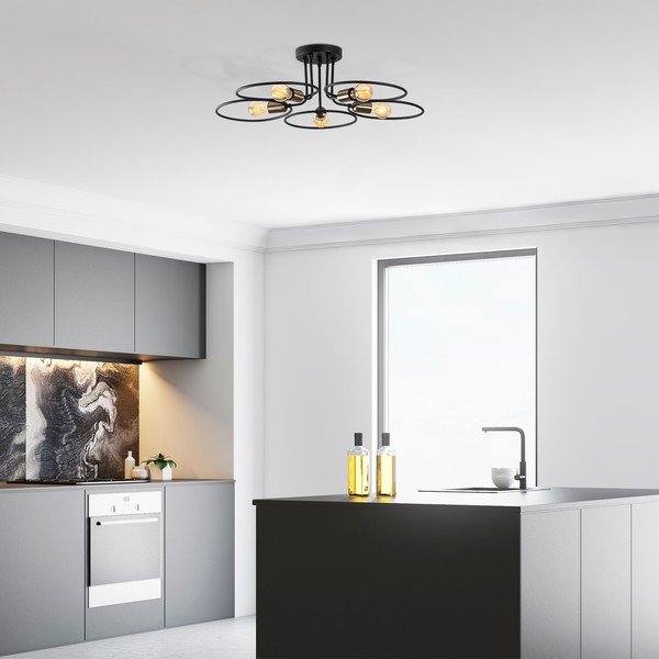 Plafonieră neagră Circle – Opviq lights-image-1