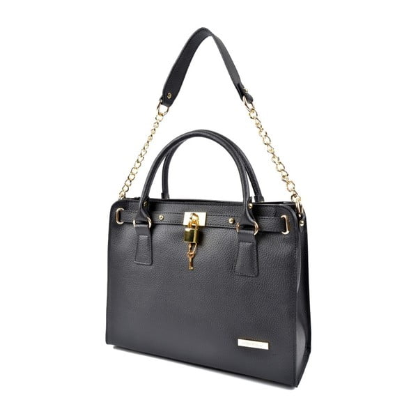 Geantă din piele Roberta M Karima Nero, negru-image-2