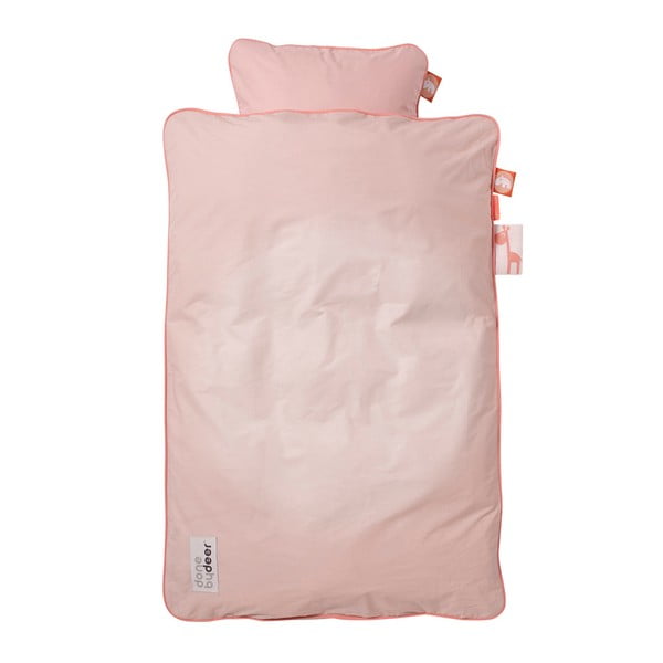 Lenjerie de pat pentru copii Done By Deer Candyfloss, 70 x 80 cm, roz 