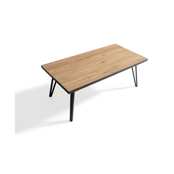 Măsuță de cafea cu blat cu aspect de lemn de stejar 60x120 cm Sindi – Marckeric-image-3