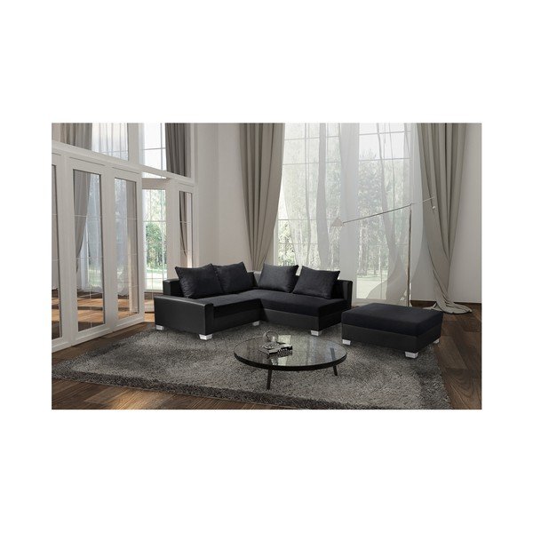 Colțar cu pat pe partea stângă Interieur De Famille Paris Aventure, negru-image-3