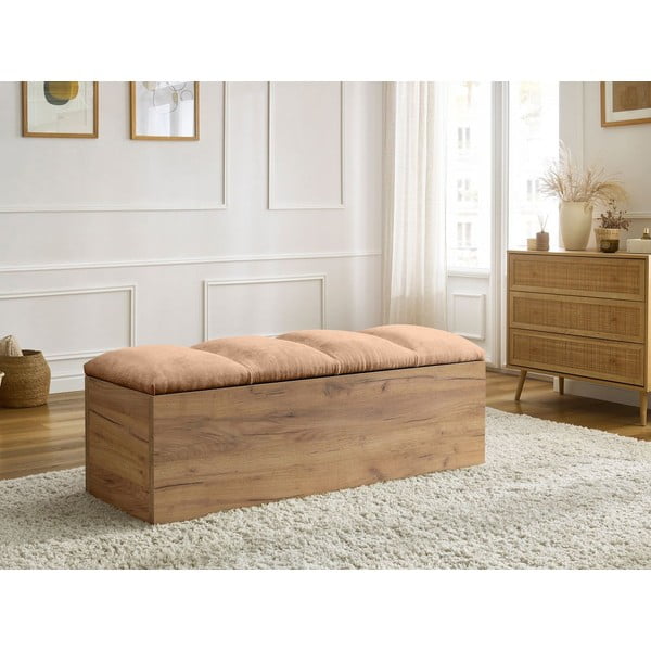 Bancă roz-deschis/în culoare naturală Kumo – Bobochic Paris-image-1