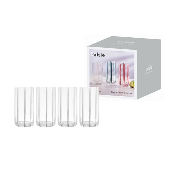 Pahare 4 buc. 450 ml Stripe – Ladelle-image-2