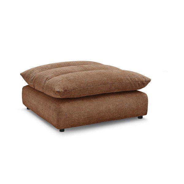 Taburet portocaliu cu tapițerie din chenille Neil – Bobochic Paris