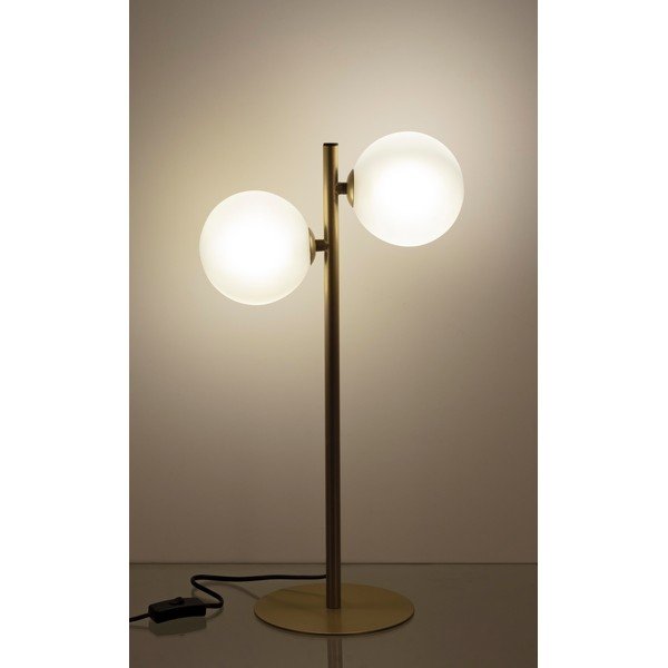 Veioză aurie din oțel cu abajur din sticlă (înălțime 54 cm) Balls – Bizzotto-image-1