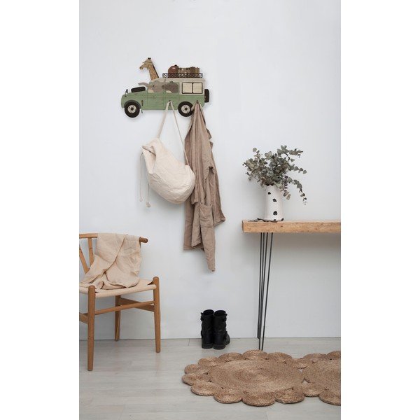 Cuier de perete verde pentru copii Safari Van - Little Nice Things-image-1
