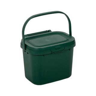 Recipient pentru deșeuri compostabile cu capac Addis, 24,5 x 18,5 x 19 cm, verde sticlă