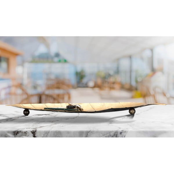 Tavă decorativă din metal 11x38 cm Foglia – Mauro Ferretti-image-1