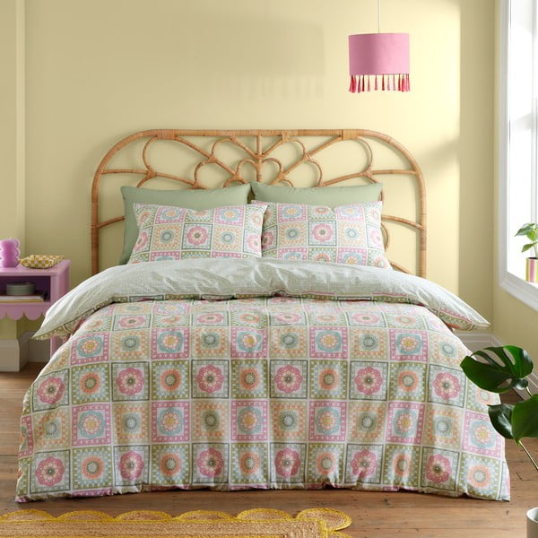 Lenjerie de pat pentru pat de o persoană 135x200 cm Crochet Print – Catherine Lansfield