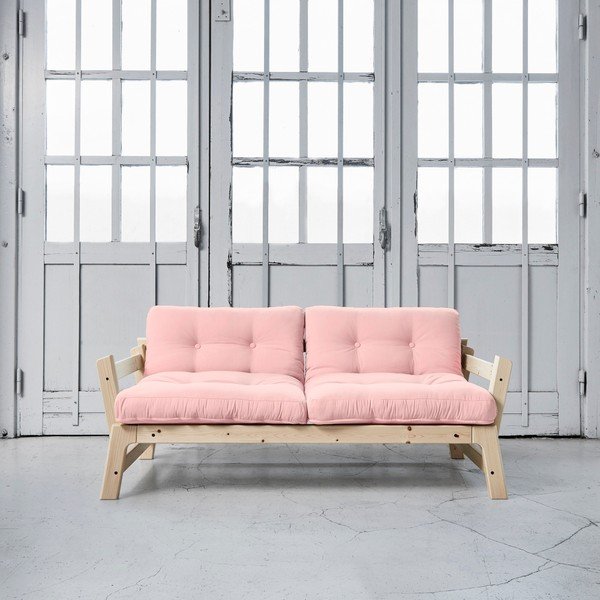 Canapea extensibilă Karup Step Natural/Pink Peonie-image-1