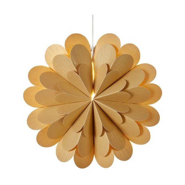 Decorațiune luminoasă aurie suspendată ø 45 cm  cu model de Crăciun Maravilla – Markslöjd