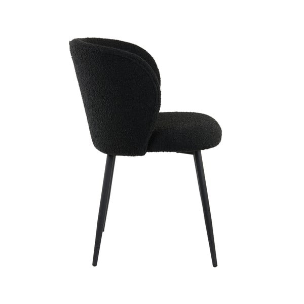 Scaun de sufragerie negru tapițat Elyna – Light & Living-image-2