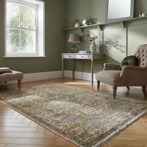 Covor verde 200x300 cm Cordelia Vintage – Flair Rugs-image-1