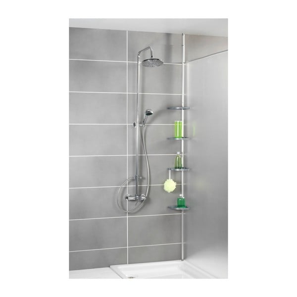 Raft telescopic de perete pentru baie Wenko Easy, gri-image-1