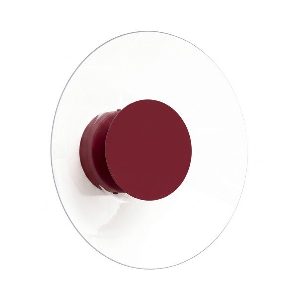 Aplică de perete burgundy LED 
din sticlă acrilică
 ø 28 cm ASTRO – Thoro
