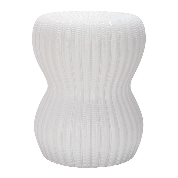 Măsuță din ceramică adecvată pentru exterior Safavieh Majorca, ø 40 cm, alb