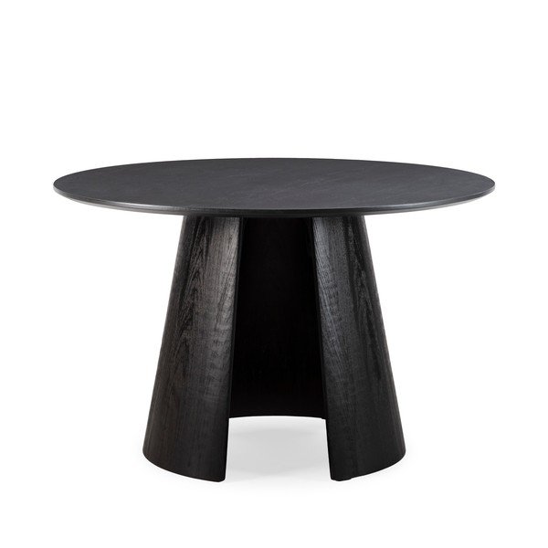Masă de dining rotundă cu blat negru ø 120 cm Zuri – MOME-image-4