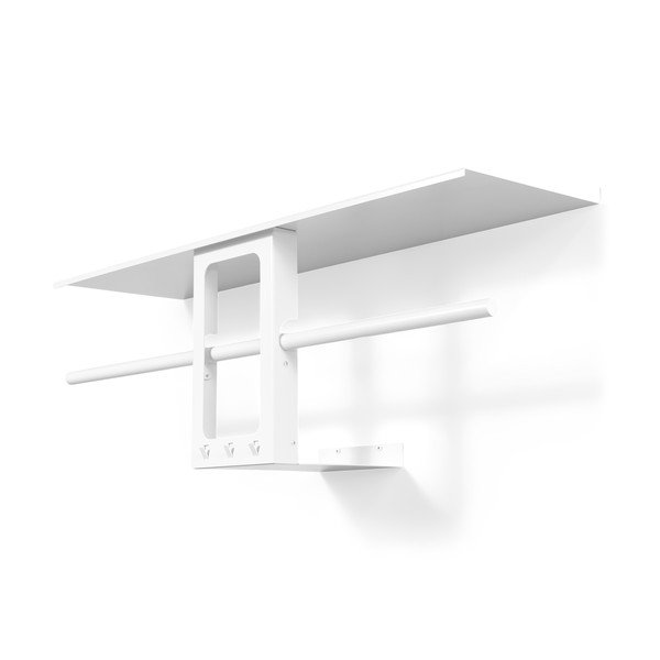 Cuier de perete alb cu raft din oțel 100 cm Luno Small – Spinder Design