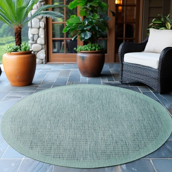 Covor pentru exterior și interior albastru rotund ø 160 cm Giza 1410 – Ayyildiz Carpets-image-1