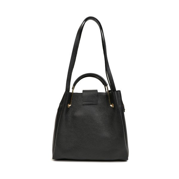 Geantă de umăr din piele Roberta M Luisa, negru-image-3