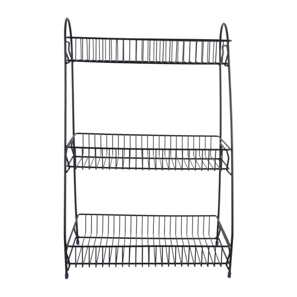Etajeră din metal cu 3 rafturi pentru bucătărie PT LIVING Tidy, negru-image-2