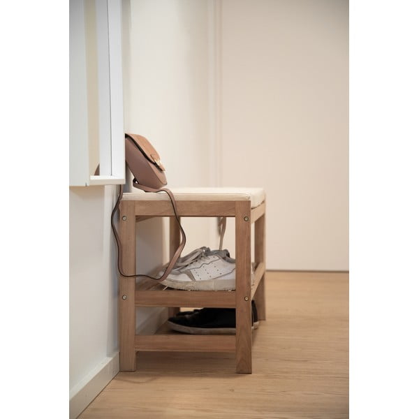 Pantofar în culoare naturală cu bancă din lemn masiv de acacia Acina – Wenko-image-4