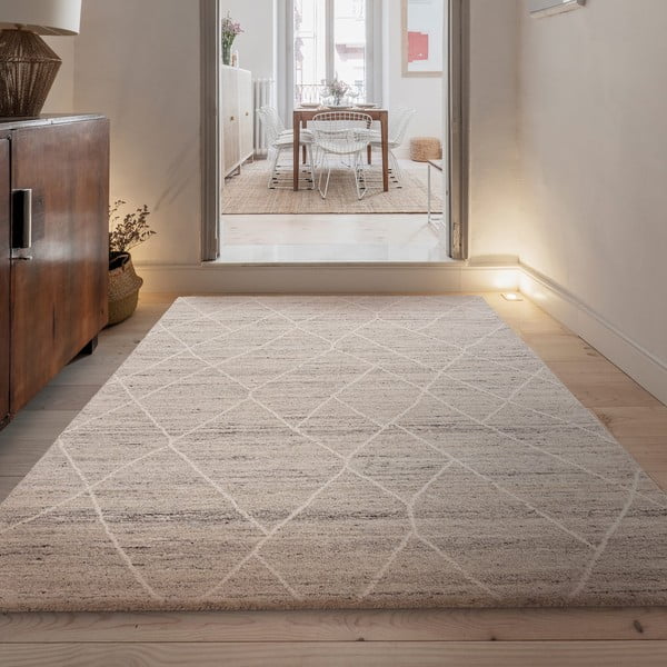 Covor gri deschis din lână 200x290 cm Noah – Asiatic Carpets-image-1