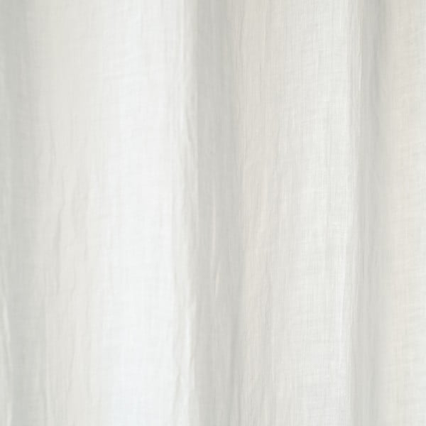 Draperie subțire cu bucle de prindere Linen Tales Daytime, 250 x 130 cm, alb-image-2