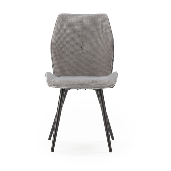 Scaune de dining gri-deschis 2 buc. din catifea reiată Adaya – Marckeric-image-2